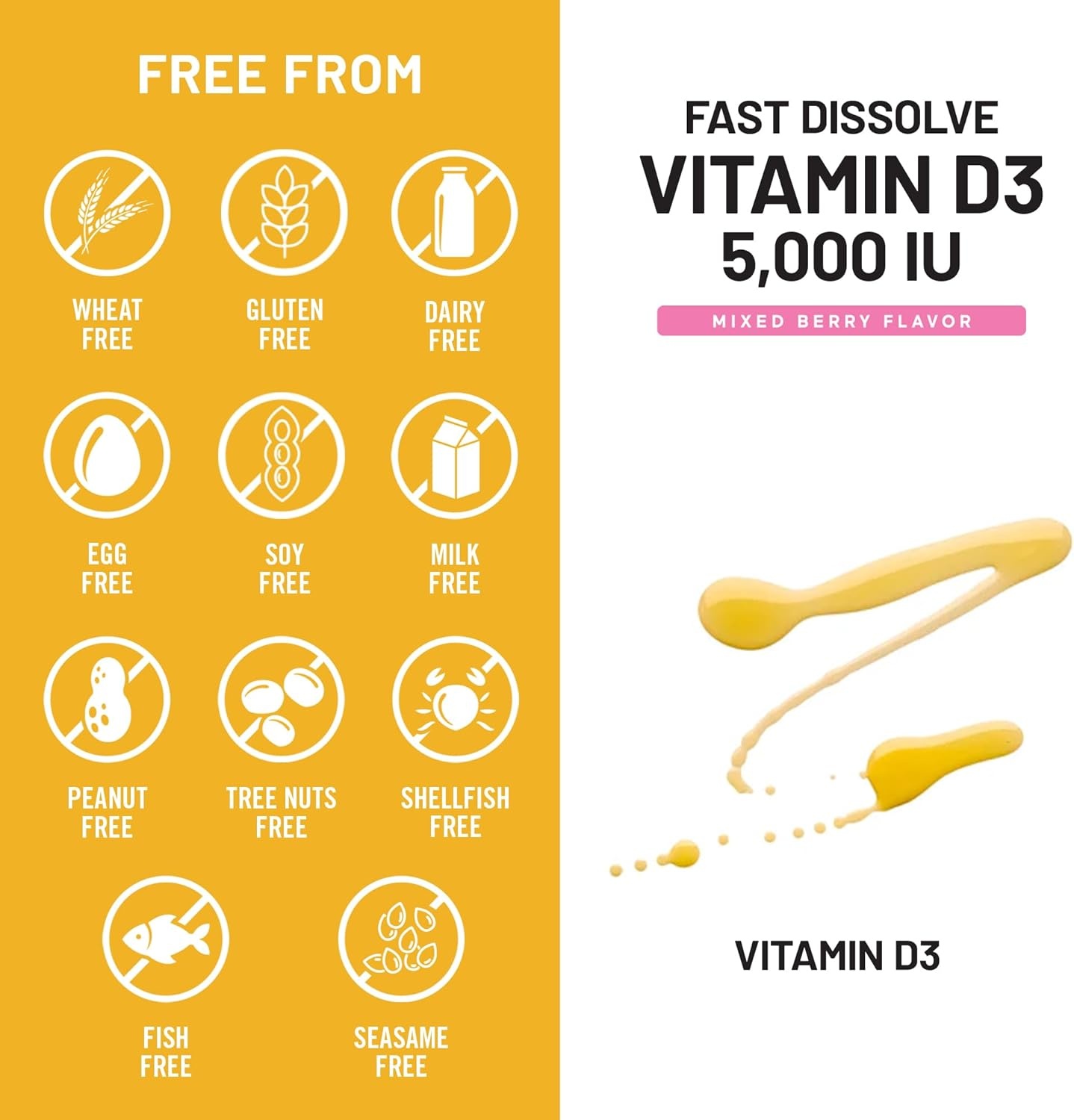 image:imageNatureWise Vitamin D3 5000 IU Sublingual Tablets Fast Dissolve D3 for Immune amp Bone Support Berry Flavor Sugar Free NonGMO Gluten Free USA Manufactured 90 Tablets 90Day Supply