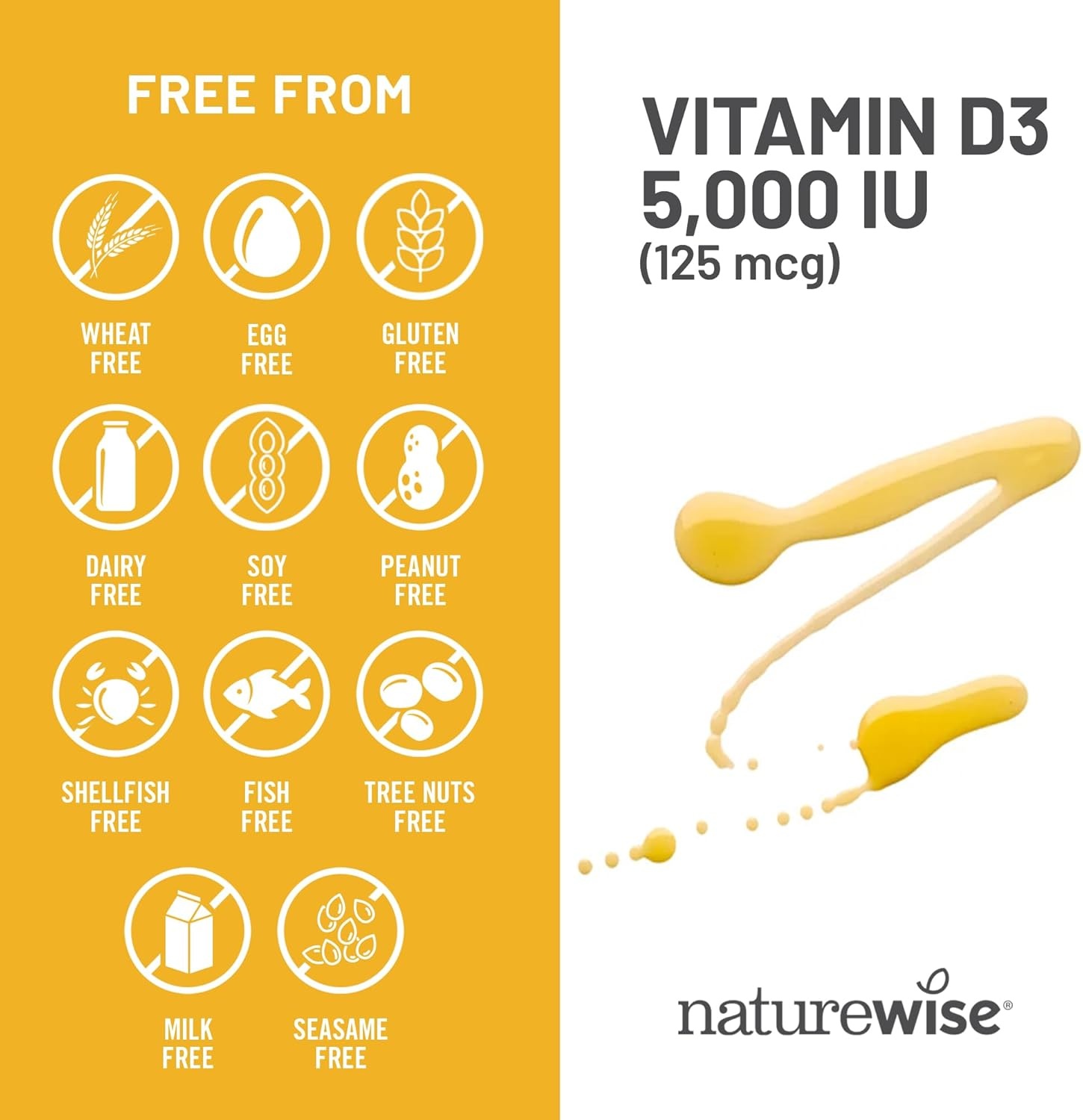 image:imageNatureWise Vitamin D3 5000iu 125 mcg 1 Year Supply for Immune Support Healthy Muscle Function and Bone Health Gluten Free in Organic Extra Virgin Olive Oil Mini Softgel 360 Count5000IU