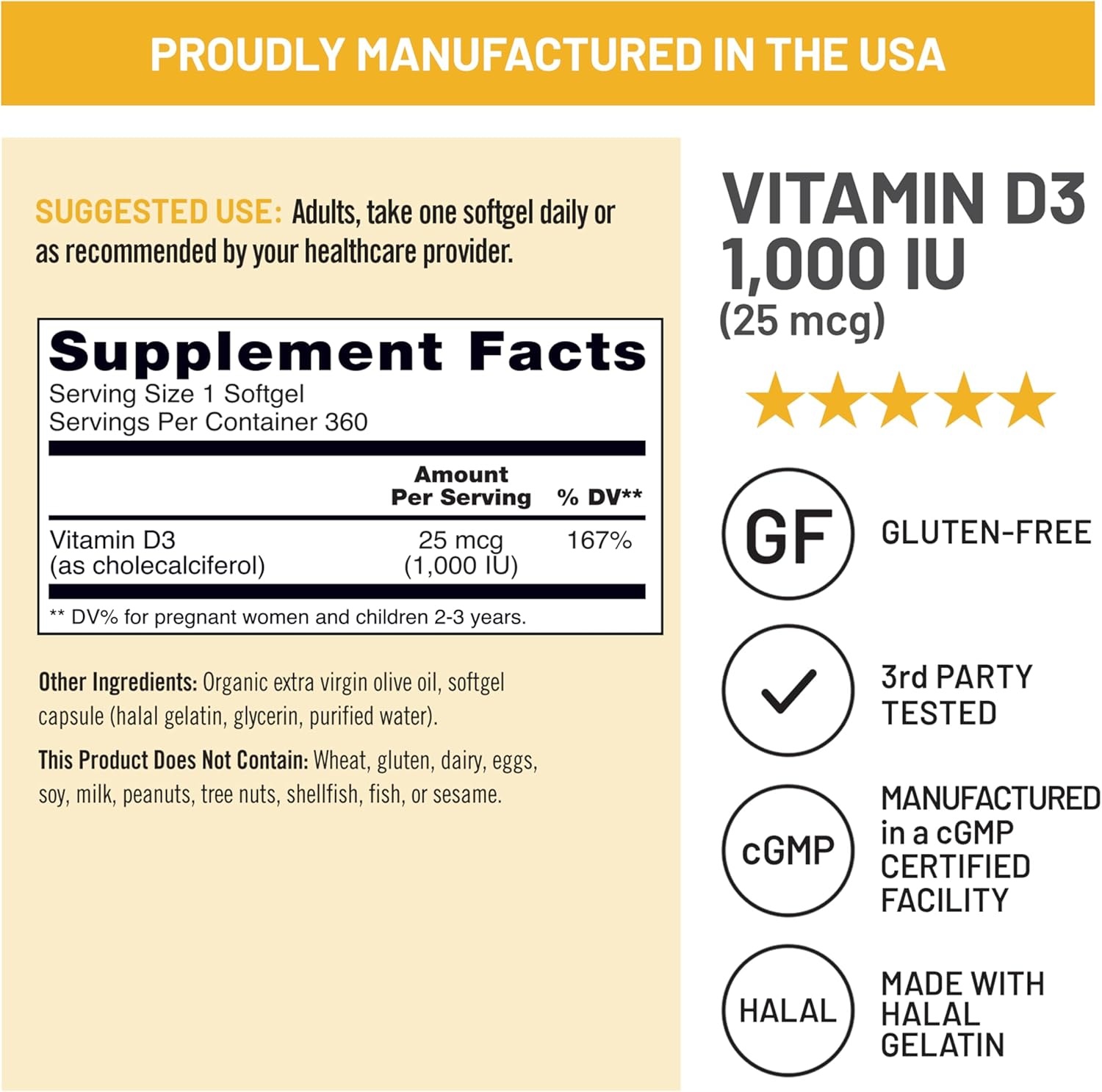 image:imageNatureWise Vitamin D3 5000iu 125 mcg 1 Year Supply for Immune Support Healthy Muscle Function and Bone Health Gluten Free in Organic Extra Virgin Olive Oil Mini Softgel 360 Count1000IU
