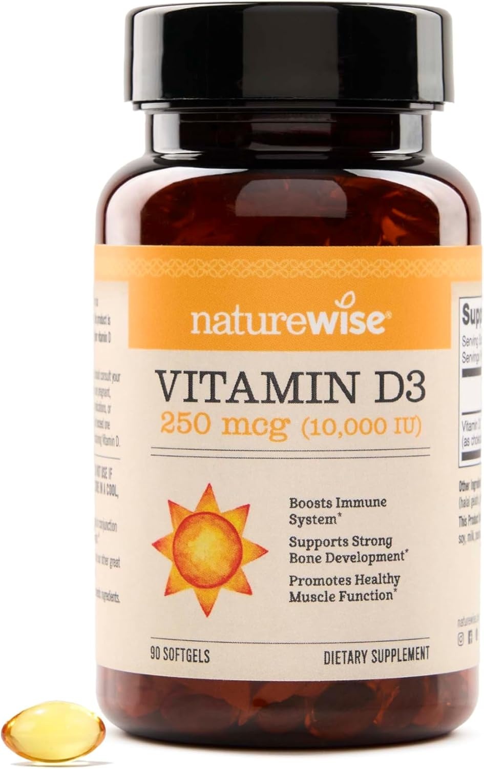 image:imageNatureWise Vitamin D3 5000iu 125 mcg 1 Year Supply for Immune Support Healthy Muscle Function and Bone Health Gluten Free in Organic Extra Virgin Olive Oil Mini Softgel 360 Count10 000iu