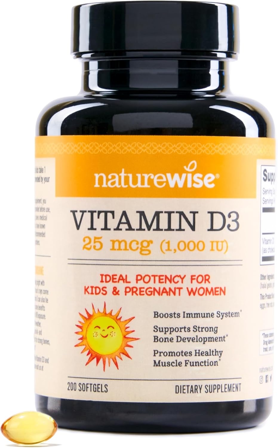 image:imageNatureWise Vitamin D3 5000iu 125 mcg 1 Year Supply for Immune Support Healthy Muscle Function and Bone Health Gluten Free in Organic Extra Virgin Olive Oil Mini Softgel 360 Count1000IU
