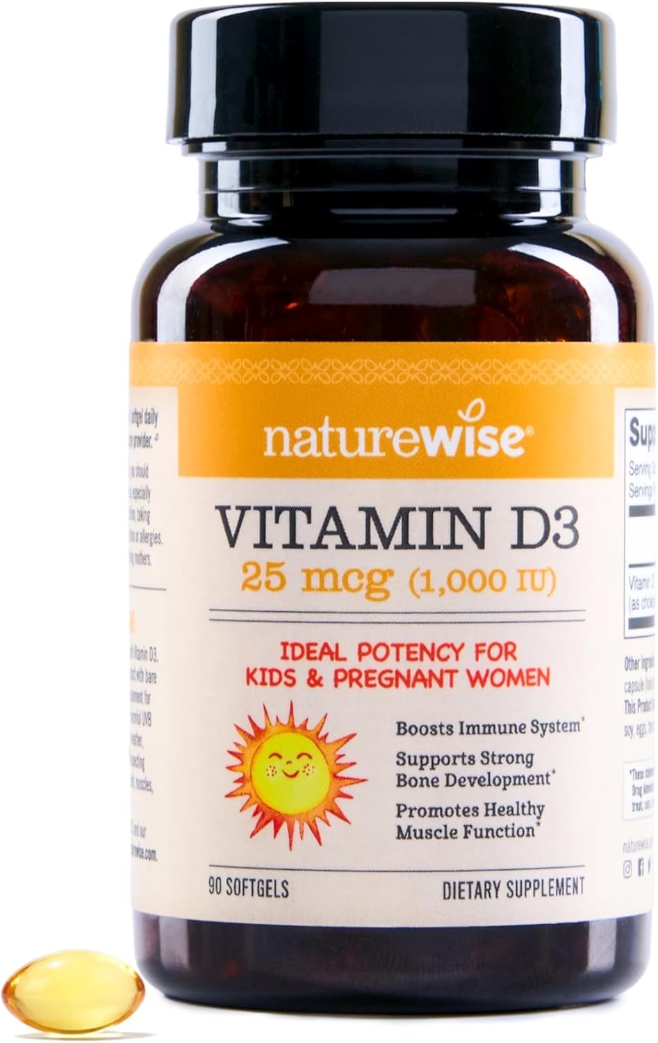 image:imageNatureWise Vitamin D3 5000iu 125 mcg 1 Year Supply for Immune Support Healthy Muscle Function and Bone Health Gluten Free in Organic Extra Virgin Olive Oil Mini Softgel 360 Count1000IU