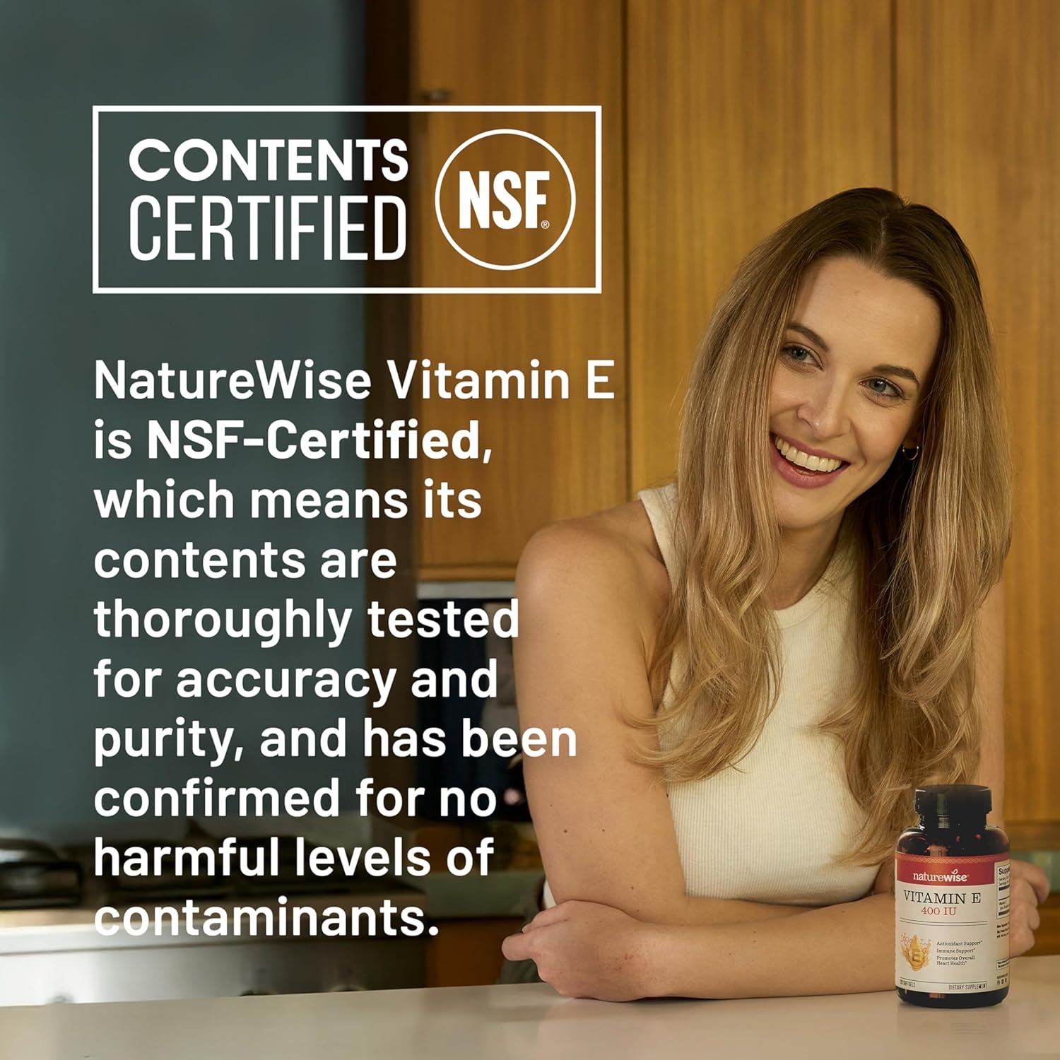 image:imageNatureWise Vitamin E 400 IU Softgels 180mg DLAlpha Dairy Gluten and Soy Free Antioxidant Dietary Supplement for Skin Heart Eye and Immune Health Support 2Month Supply 60 Count200 Count Pack of 2