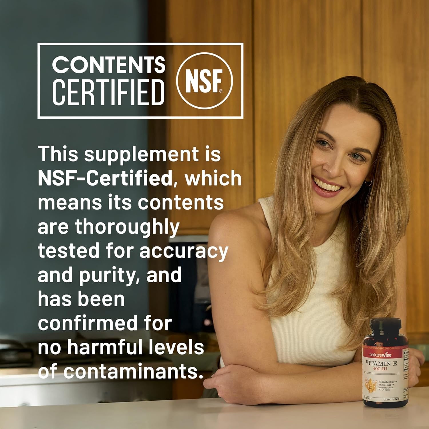 image:imageNatureWise Vitamin E 400 IU Softgels 180mg DLAlpha Dairy Gluten and Soy Free Antioxidant Dietary Supplement for Skin Heart Eye and Immune Health Support 2Month Supply 60 Count120 Count Pack of 1