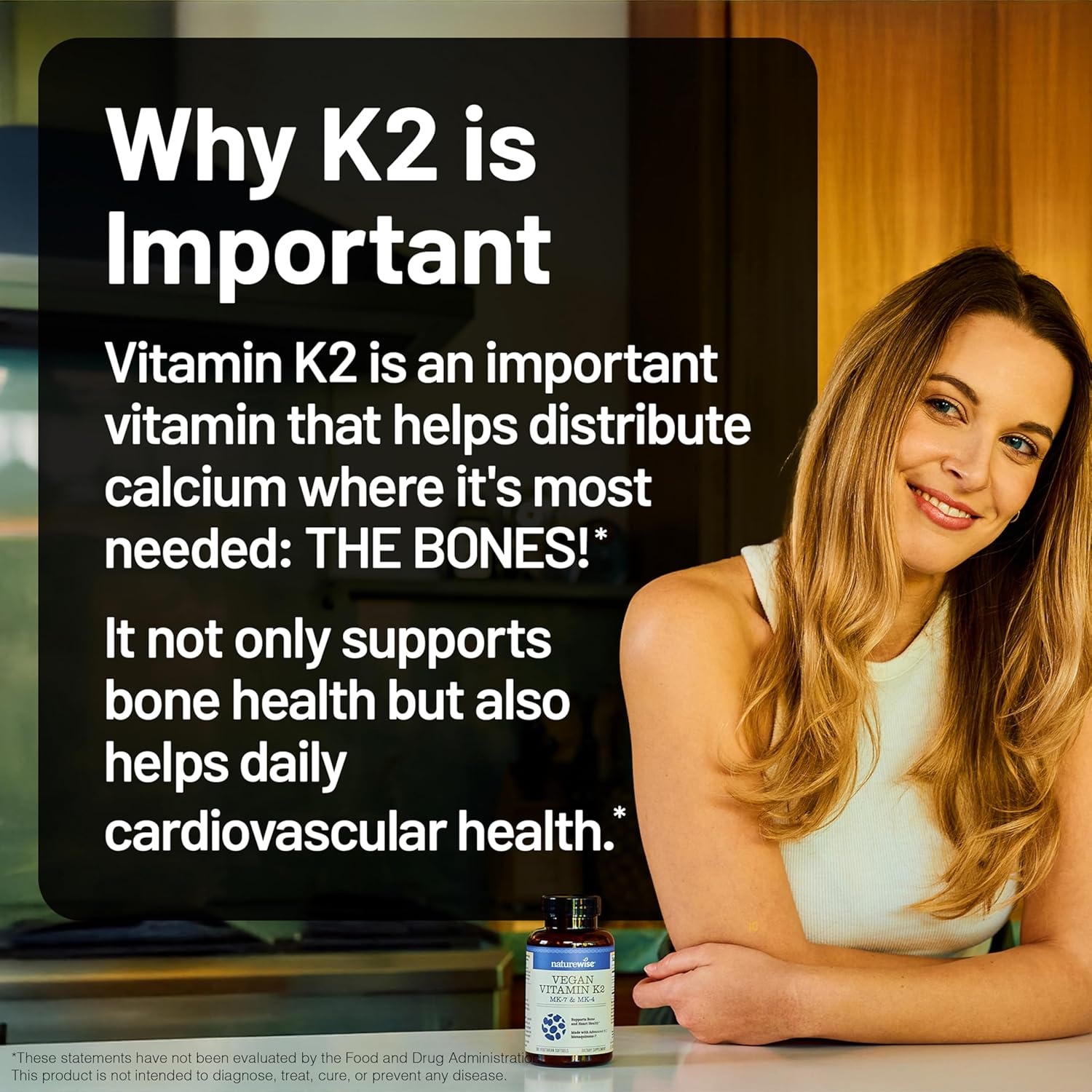 image:imageNatureWise Vitamin K2 600mcg Supplement with MK7 100mcg amp MK4 500mcg Enhanced Bioavailable Formula K Complex for Bone and Heart Health Vegan Gluten Free NonGMO 90 Softgels3Month Supply360 Count Pack of 1