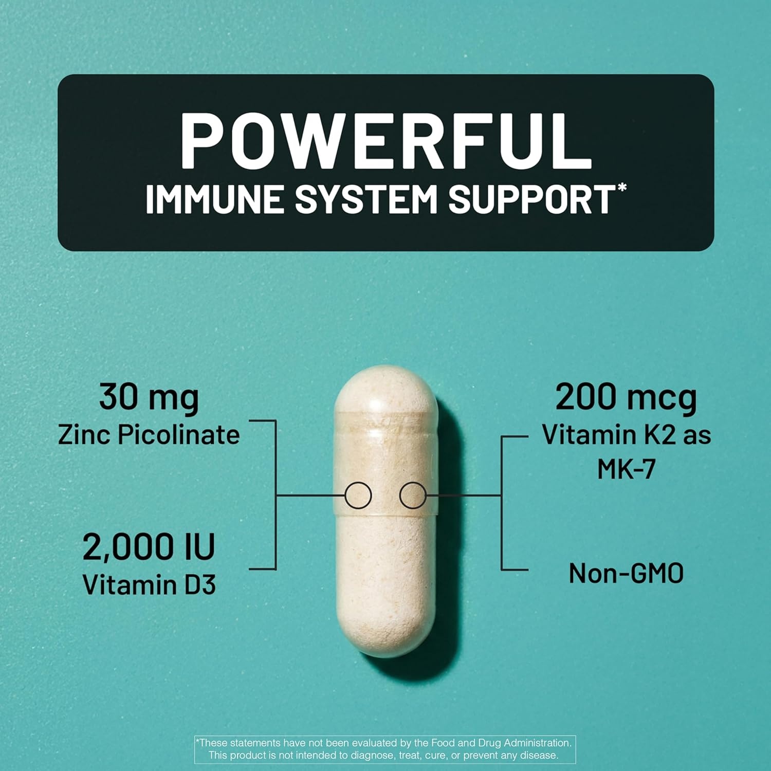 image:imageNatureWise Zinc Picolinate with D3 K2 Zinc Supplements for Men amp Women Vitamin D3 K2 Supports Immune amp Bone Health NonGMO Gluten Free USA Manufactured 30 Capsules30 Day SupplyUnflavored