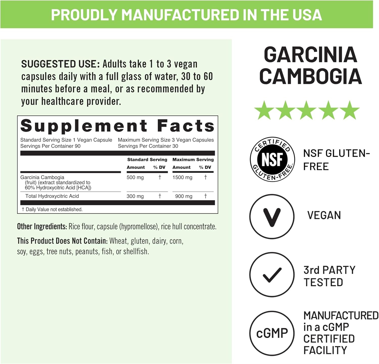 image:imageNaturewise Garcinia Cambogia 60 HCA Concentration Extract Natural Support for Weight Goals and Energy Levels Vegan NonGMO Gluten Free 90 Capsules13 Month Supply90 Count Pack of 1