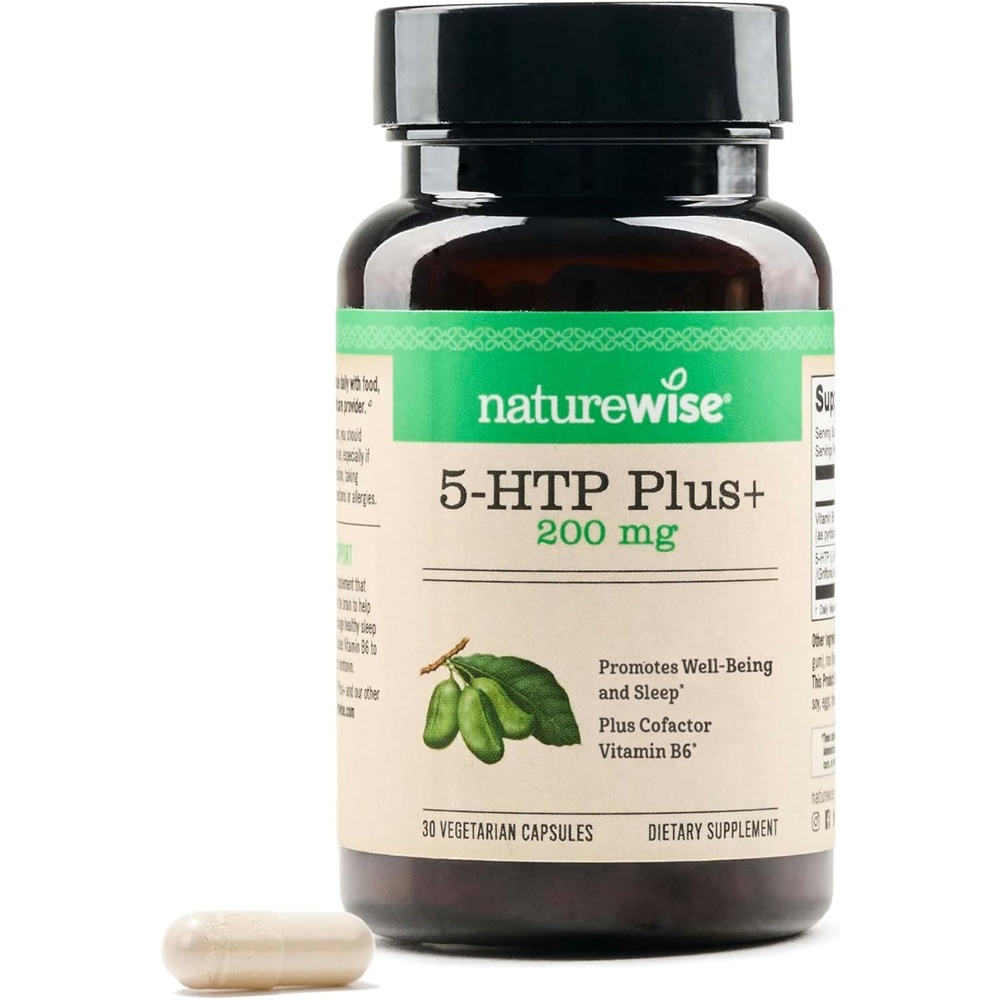 image:imageNatureWise 5HTP 200mg Supplement from Griffonia Seeds with Cofactor Vitamin B6 Mood Support and Natural Sleep Aid for Adults DelayedRelease Vegan 30 Count1Month Supply200MG