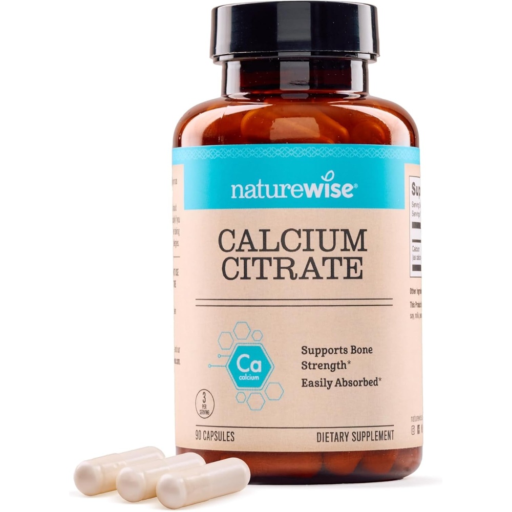 image:imageNatureWise Calcium Citrate 500mg Capsules Supplement for Bone Health Easy to Digest amp Absorb Vegan NonGMO GlutenFree 90 Count30Day SupplyUnflavored
