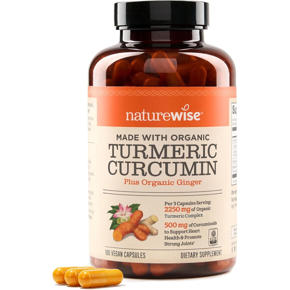 image:imageNatureWise Curcumin Turmeric 2250mg Advanced Absorption from 95 Curcuminoids amp BioPerine Black Pepper Extract Daily Joint and Immune Health Support Vegan 90 Count30Day Supply180 Count Pack of 1