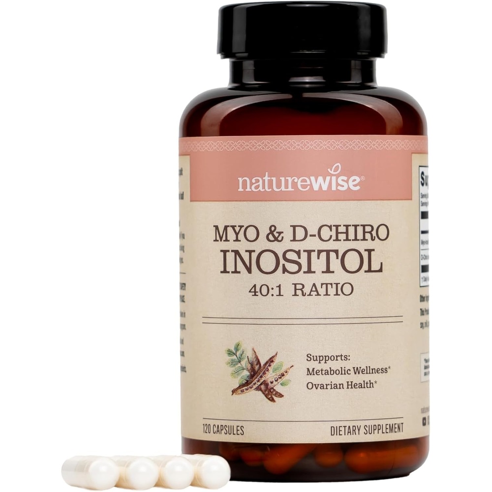 image:imageNatureWise MyoInositol amp DChiro Inositol Supplement for Women Fertility Supplements for Women Ideal 401 Ratio Myo Inositol 2000mg NonGMO Vegan USA Manufactured 30Day Supply