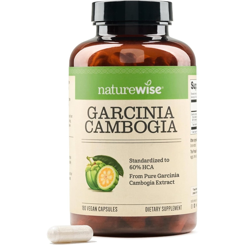image:imageNaturewise Garcinia Cambogia 60 HCA Concentration Extract Natural Support for Weight Goals and Energy Levels Vegan NonGMO Gluten Free 90 Capsules13 Month Supply180 Count Pack of 1