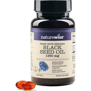 NatureWise Black Seed Oil Softgels 1250 mg – with 100% Organic Cold Pressed Nigella Sativa – Omega 3 6 9 – Antioxidant Immune Support, Hair & Skin – Non-GMO, Gluten-Free – 60 Softgels[1-Month Supply]