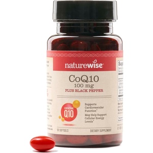 NatureWise CoQ10 100mg + Black Pepper Softgels – High Absorption Coenzyme Q10 + Black Pepper – Antioxidant for Heart Health + Cellular Energy – Vegan, Non-GMO, Gluten-Free – 30 Count[30-Day Supply](90 Count (Pack of 1))