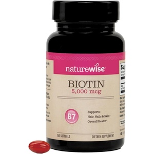 NatureWise Extra Strength Biotin 5,000 mcg Softgels – Biotin for Hair Growth Women & Men + Skin & Nails Support – Non-GMO, USA Manufactured – 150 Softgels[150-Day Supply]