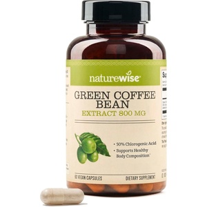NatureWise Green Coffee Bean Extract 800mg – with 50% Chlorogenic Acids – Support for Weight Goals, Energy, and Antioxidants – Vegan, Non-GMO – 60 Capsules[1-Month Supply](Green Coffee Bean)