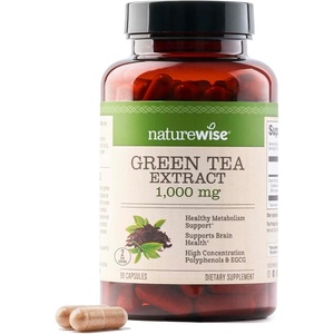 NatureWise Green Tea Extract Capsules 1000 mg – 50% EGCG & 98% Polyphenols – Extra Strength Green Tea Pills – Antioxidants for Heart Health & Energy – Vegan, Non-GMO – 60 Count[30-Day Supply](90 Count (Pack of 1))