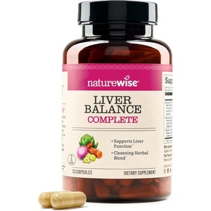 NatureWise Liver Balance Detox Supplement – Triple Repair Formula with Milk Thistle, Dandelion, Turmeric, Artichoke, Reishi Mushroom & Kudzu, Vegan – 60 Capsules[30-Day Supply](120 Count (Pack of 1))