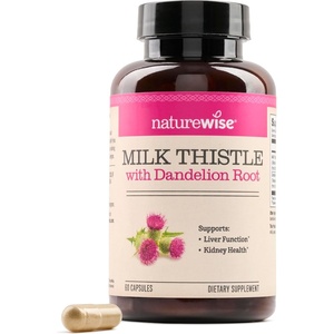 NatureWise Milk Thistle with Dandelion Root – Silymarin – Antioxidant Liver & Kidney Health Support Supplement – Vegan, Non-GMO, Gluten Free – 60 Count[60-Day Supply](60 Count (Pack of 1))