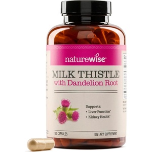 NatureWise Milk Thistle with Dandelion Root – Silymarin – Antioxidant Liver & Kidney Health Support Supplement – Vegan, Non-GMO, Gluten Free – 60 Count[60-Day Supply](180 Count (Pack of 1))