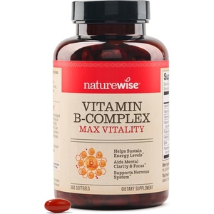 NatureWise Vitamin B Complex for Women and Men – with Folic Acid Biotin B1 B2 B3 B6 B12 – Support Cellular Energy & Mental Clarity – Gluten & Dairy Free – 60 Softgels[2-Month Supply](360 Count (Pack of 1))