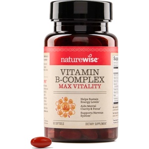 NatureWise Vitamin B Complex for Women and Men – with Folic Acid Biotin B1 B2 B3 B6 B12 – Support Cellular Energy & Mental Clarity – Gluten & Dairy Free – 60 Softgels[2-Month Supply](60 Count (Pack of 1))