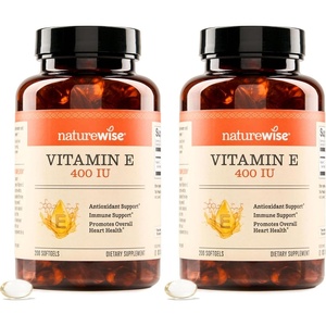 NatureWise Vitamin E 400 IU Softgels (180mg DL-Alpha) – Dairy, Gluten, and Soy Free, Antioxidant Dietary Supplement for Skin, Heart, Eye, and Immune Health Support – 2-Month Supply, 60 Count(200 Count (Pack of 2))