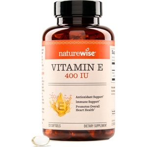 NatureWise Vitamin E 400 IU Softgels (180mg DL-Alpha) – Dairy, Gluten, and Soy Free, Antioxidant Dietary Supplement for Skin, Heart, Eye, and Immune Health Support – 2-Month Supply, 60 Count(120 Count (Pack of 1))