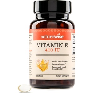 NatureWise Vitamin E 400 IU Softgels (180mg DL-Alpha) – Dairy, Gluten, and Soy Free, Antioxidant Dietary Supplement for Skin, Heart, Eye, and Immune Health Support – 2-Month Supply, 60 Count(60 Count (Pack of 1))