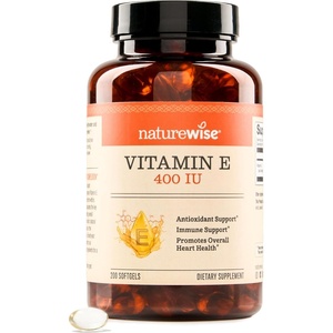 NatureWise Vitamin E 400 IU Softgels (180mg DL-Alpha) – Dairy, Gluten, and Soy Free, Antioxidant Dietary Supplement for Skin, Heart, Eye, and Immune Health Support – 2-Month Supply, 60 Count(200 Count (Pack of 1))