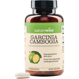 Naturewise Garcinia Cambogia – 60% HCA Concentration Extract, Natural Support for Weight Goals and Energy Levels – Vegan, Non-GMO, Gluten Free – 90 Capsules[1-3 Month Supply](90 Count (Pack of 1))